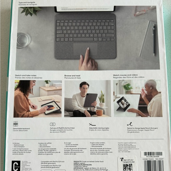 Logitech detachable keyboard case for iPad Pro 12.9 inch(5th and 6th generation) - Picture 7 of 7
